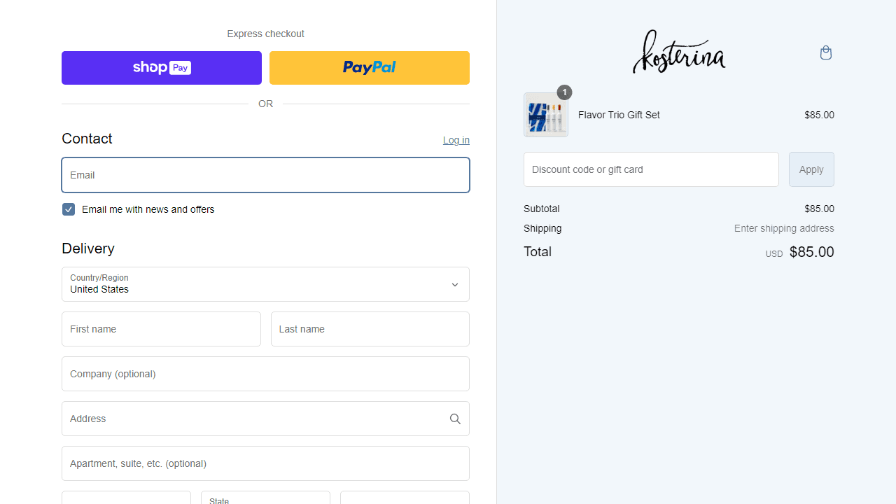How to apply Kosterina coupon code